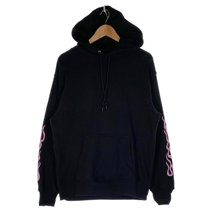 HIDE AND SEEK ハイドアンドシーク DUSTYCHAMP ダスティチャンプ Flame Hooded Sweat Shirt フレイム プルオーバースウェットパーカー ブラック Size M 福生店