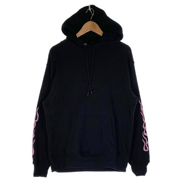 HIDE AND SEEK ハイドアンドシーク DUSTYCHAMP ダスティチャンプ Flame Hooded Sweat Shirt フレイム プルオーバースウェットパーカー ブラック Size M 福生店
