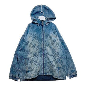 PELLE PELLE ペレペレ ジャカード ジップアップ デニムパーカー ジャケット インディゴ Size XXL 瑞穂店