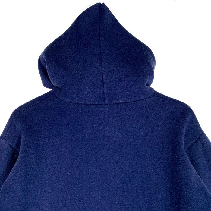 50's 60's ブランド不明 ダブルフェイス 裏サーマル 片爪 ジップアップ フーディー パーカー ネイビー Size XL相当 福生店