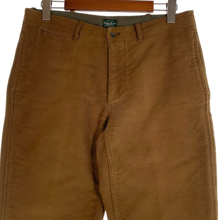 Polo by Ralph Lauren ポロラルフローレン ピーチスキン トラウザーパンツ ブラウン コットン Size 32/32 福生店