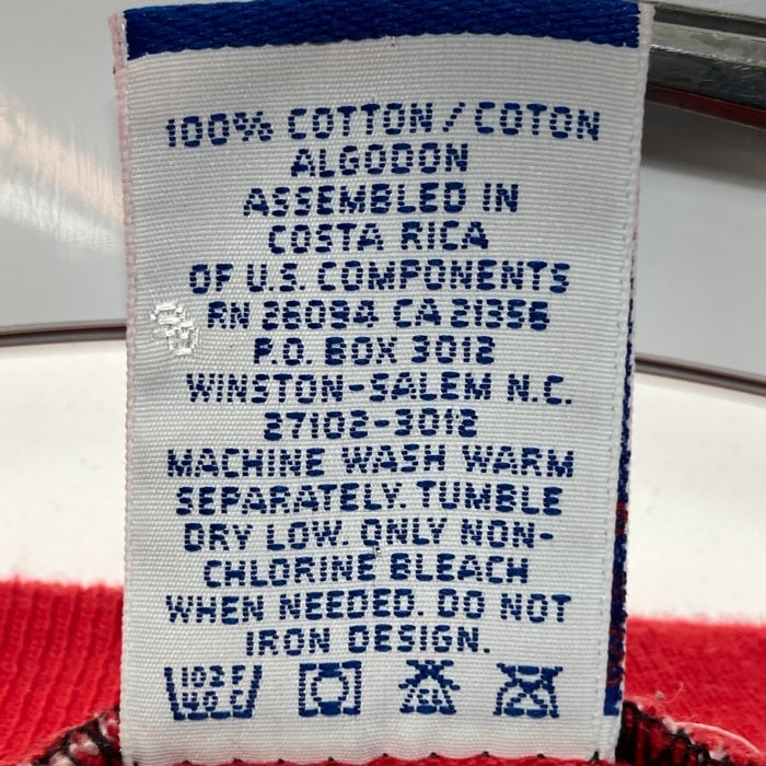 90's~ Champion チャンピオン NBA CHICAGO BULLS シカゴ・ブルズ Vネック プルオーバートップス 半袖 ブラック レッド Size L 瑞穂店