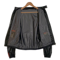 PRADA SPORT プラダスポーツ バンドカラー ジップアップ ナイロンジャケット ポリウレタンコーティング ブラック SGH223 Size 48 福生店
