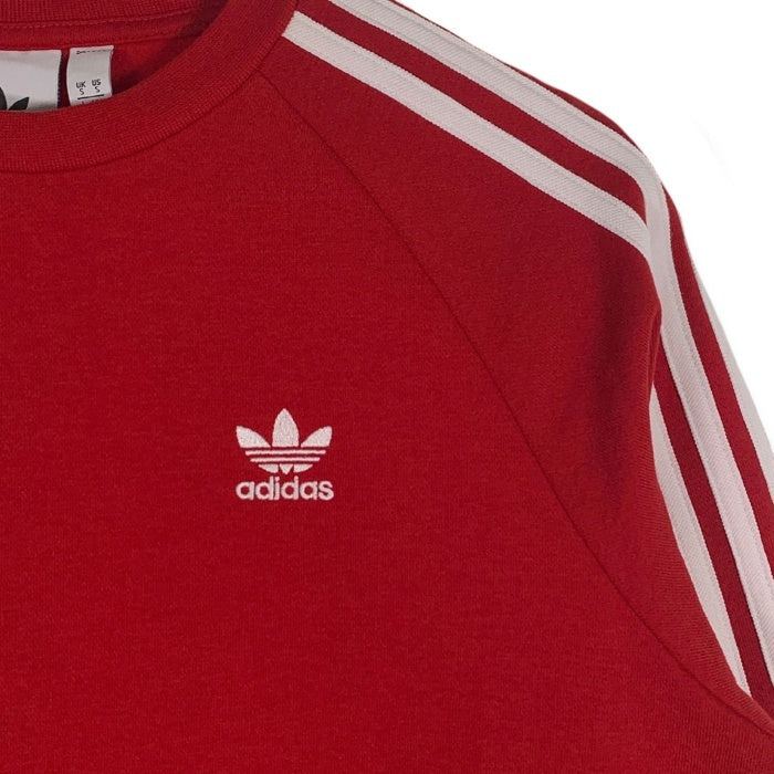 adidas アディダス スリーストライプ クルーネックスウェットトレーナー レッド DV1553 Size JP M 福生店