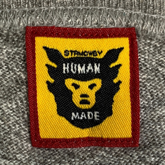 HUMAN MADE ヒューマンメイド POCKET T-SHIRTS ポケットTシャツ グレー 裾ロゴワッペン Size L 福生店