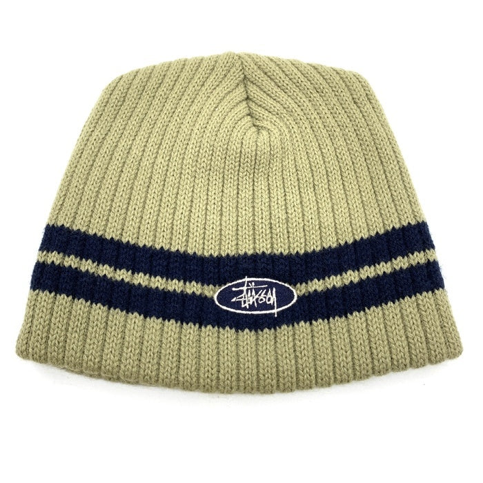 STUSSY ステューシー オーバル刺繡ロゴ ビーニーキャップ オリーブ ネイビー オールド タグなし 福生店