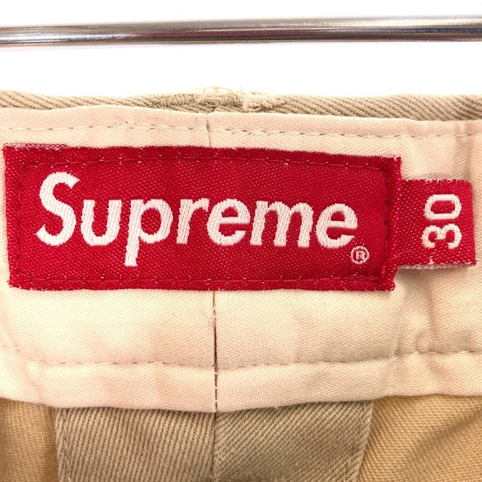 SUPREME シュプリーム ARC LOGO CHINO PANTS アーチロゴ ボタンフライ コットン チノパンツ ベージュ size30 瑞穂店