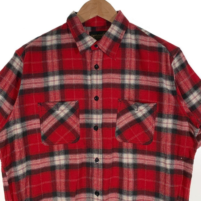 Corefighter コアファイター フランネルチェックシャツ 半袖 レッド Size L 福生店