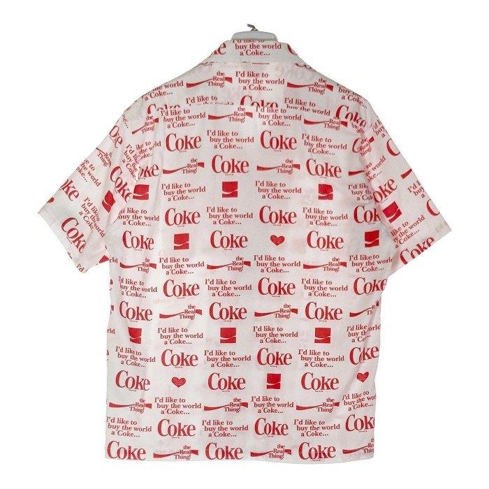 AVIREX アヴィレックス 783-3123029 COKE ICON SHIRTS コカコーラ 半袖シャツ レッド×ホワイト sizeM 瑞穂店