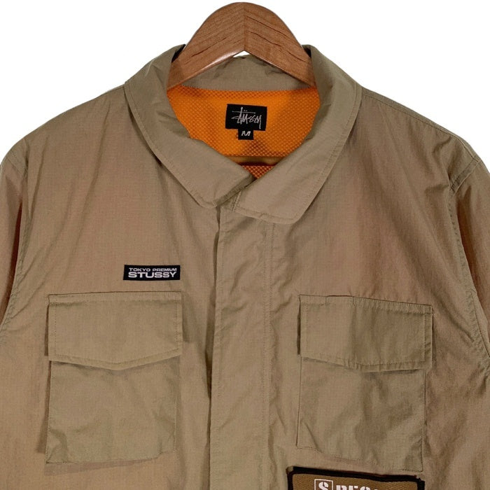 STUSSY ステューシー ナイロン リップストップ フィールドジャケット ベージュ オールド Size M 福生店