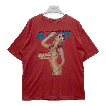 HYSTERIC GLAMOUR ヒステリックグラマー PLAY BOY プレイボーイ プリントTシャツ レッド 12171CT02 Size M 瑞穂店
