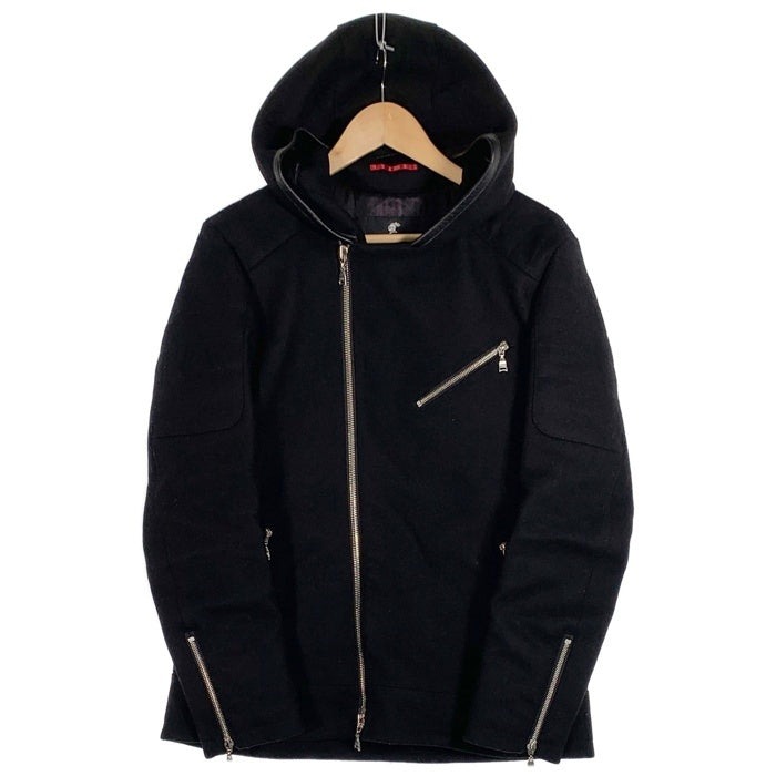LOVELESS ラブレス メルトン ウール ライダースジャケット ブラック Size 2 福生店
