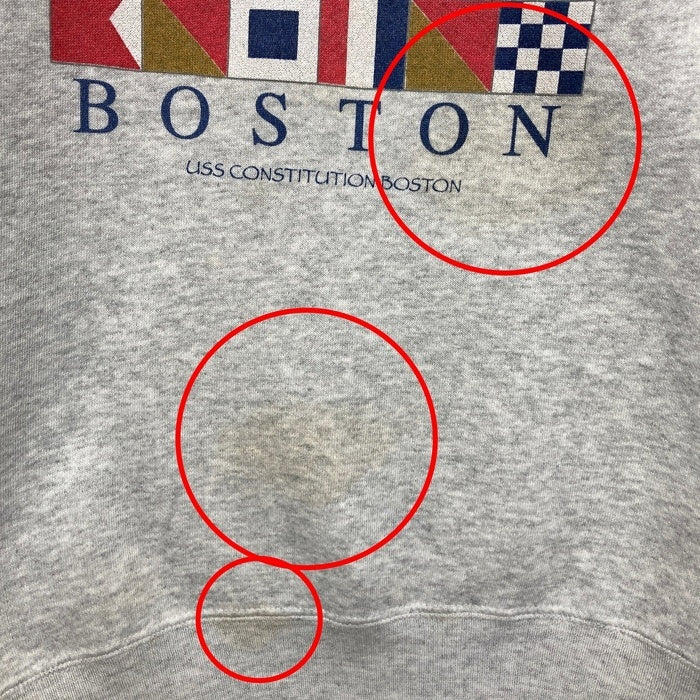 Hanes ヘインズ メキシコ製 USS CONSTITUTION スウェットトレーナー グレー sizeXL 瑞穂店