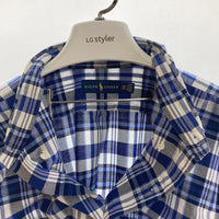 RALPH LAUREN ラルフローレン 半袖 コットン チェック ボタンダウンシャツ ブルー Size2XB 瑞穂店