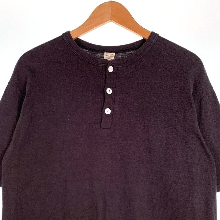 WAREHOUSE ウェアハウス Henlyneck S/S T Shirts ヘンリーネック 半袖 Tシャツ ブラック Size XL 福生店