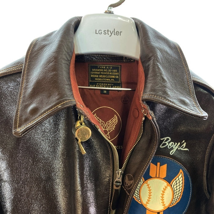 Buzz Rickson's バズリクソンズ BR80628  ROUGH WEAR CLOTHING CO ラフウェア A-2カスタム 511th BOMB.SQ. BALL BOYS フライトジャケット ブラウン size38 瑞穂店