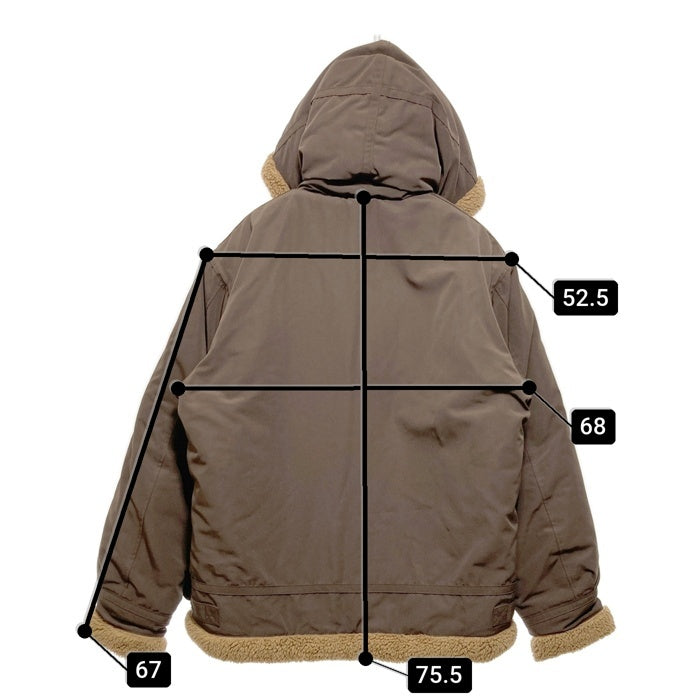 AVIREX アヴィレックス B-3 HOODIE ミリタリージャケット 中綿 ボア ポリエステル ブラウン 783-2252050 Size XL 瑞穂店