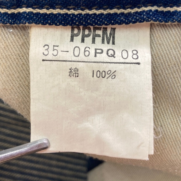 PPFM ピーピーエフエム ヒッコリーストライプ 外付けポケット ペインターパンツ インディゴ sizeM 瑞穂店