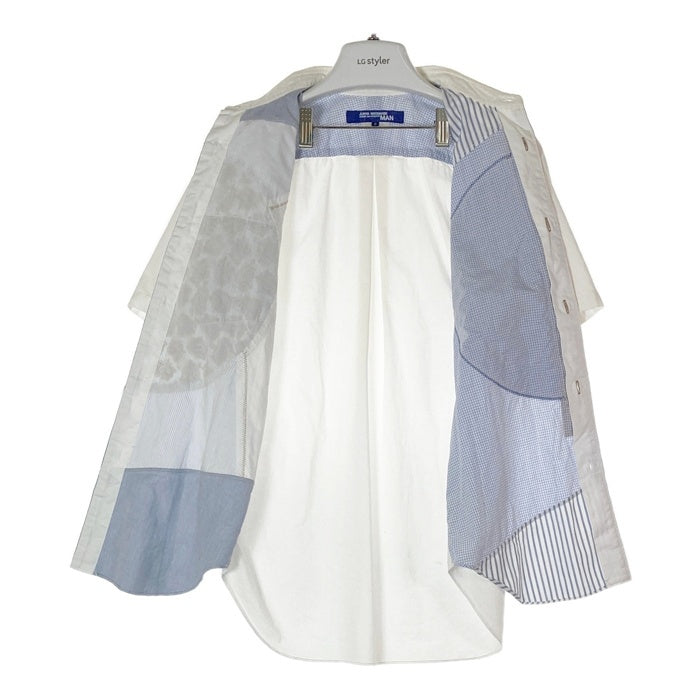 JUNYA WATANABE ジュンヤワタナベ コムデギャルソンマン WQ-B029 AD2015 パッチワーク ペイズリー柄 半袖シャツ ホワイト sizeS 瑞穂店