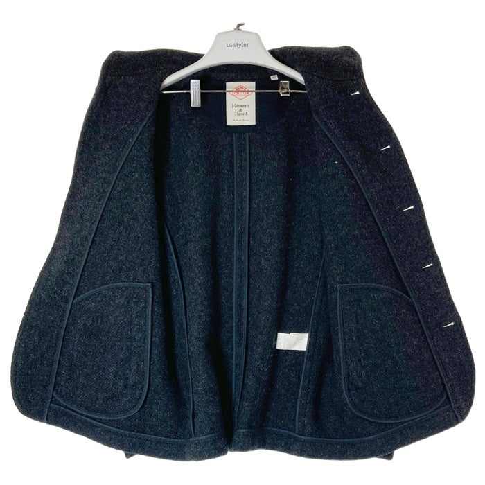 DANTON ダントン ショールカラー ウールモッサジャケット チャコールグレー JD-8237 Size 42 瑞穂店