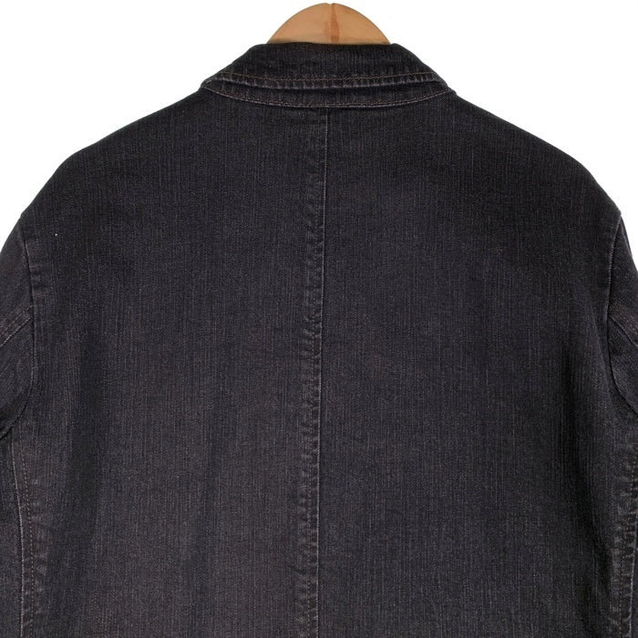 BURBERRY LONDON バーバリーロンドン ブラックデニムジャケット ミドル丈 ノバチェック BBP39-705-08 Size LL 福生店