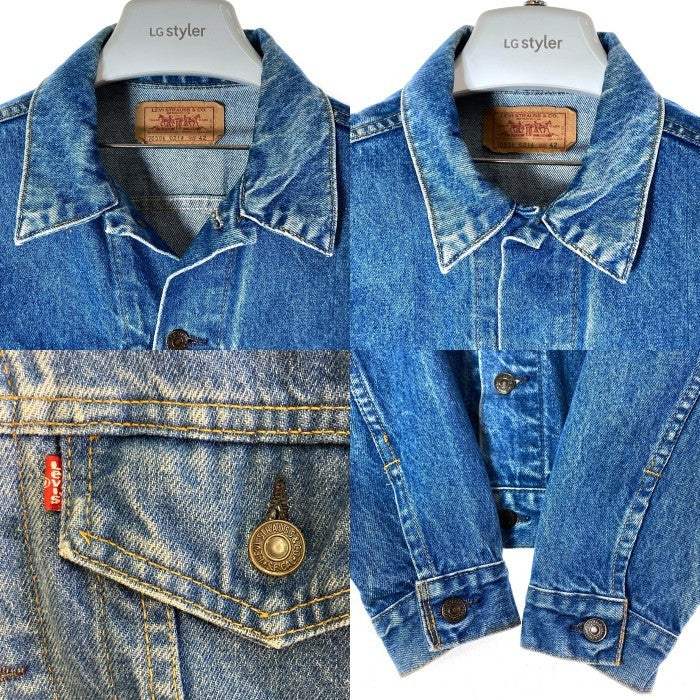 Levi’s リーバイス 70506-0214 USA製 ボタン裏523 トラッカージャケット Gジャン インディゴ size42 瑞穂店