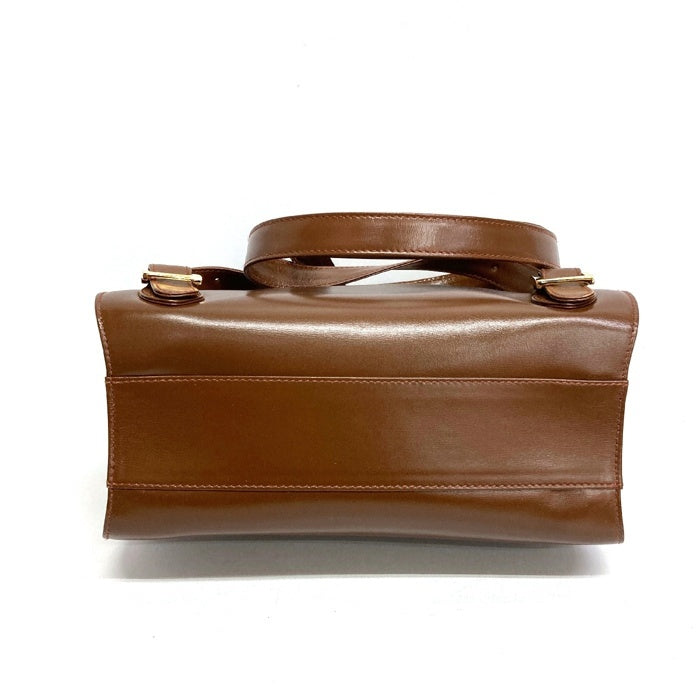 OLD GUCCI オールドグッチ 00320460048 レザー がま口 リュック ブラウン 瑞穂店