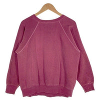 60's Champion チャンピオン WHEATON COLLEGE プリント ラグランスリーブ クルーネックスウェットトレーナー バーガンディ C中ランタグ Size L 福生店
