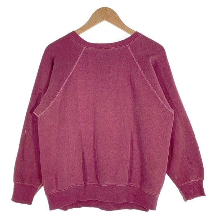 60's Champion チャンピオン WHEATON COLLEGE プリント ラグランスリーブ クルーネックスウェットトレーナー バーガンディ C中ランタグ Size L 福生店