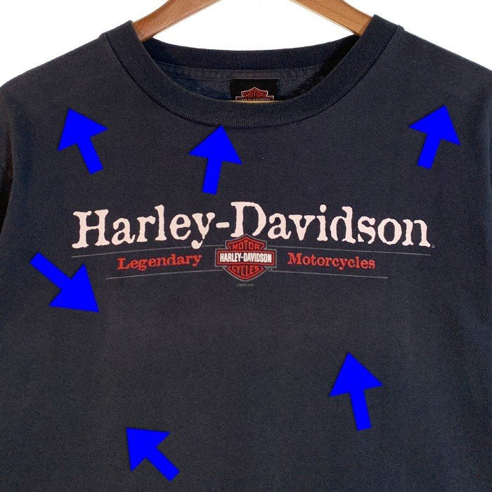 00's HARLEY DAVIDSON ハーレーダビッドソン プリントTシャツ ブラック Size M 福生店