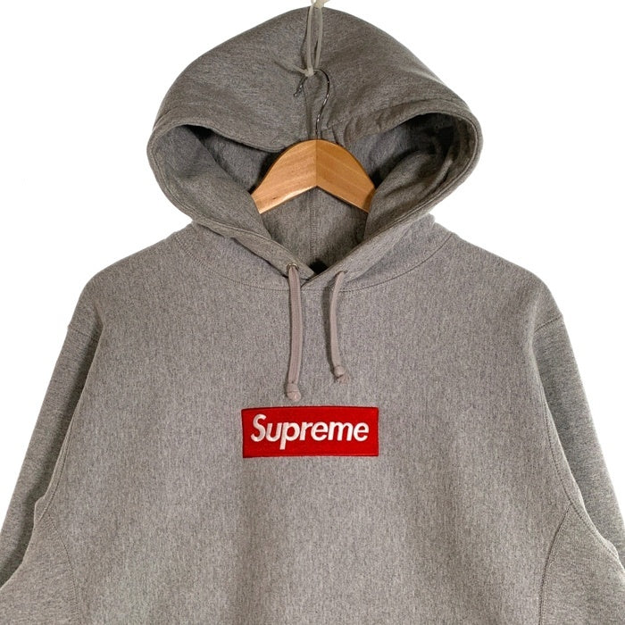SUPREME シュプリーム 16AW Box Logo Hooded Sweatshirt ボックスロゴ プルオーバースウェットパーカー グレー Size L 福生店