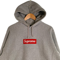 SUPREME シュプリーム 16AW Box Logo Hooded Sweatshirt ボックスロゴ プルオーバースウェットパーカー グレー Size L 福生店