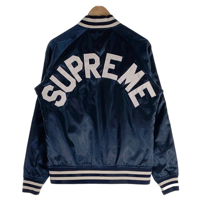 Supreme シュプリーム 13SS Champion チャンピオン Satin Jacket サテンジャケット スタジャン ネイビー Size S 福生店