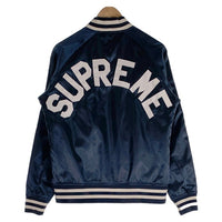 Supreme シュプリーム 13SS Champion チャンピオン Satin Jacket サテンジャケット スタジャン ネイビー Size S 福生店