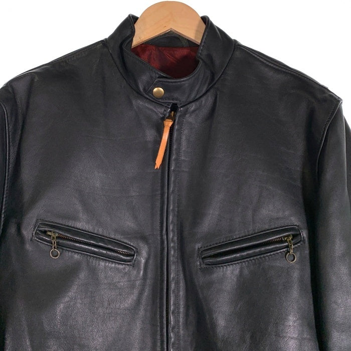 Schott ショット 641XX 復刻 レザー シングルライダースジャケット ブラック サボテンタグ復刻 USA製 Size 42 福生店