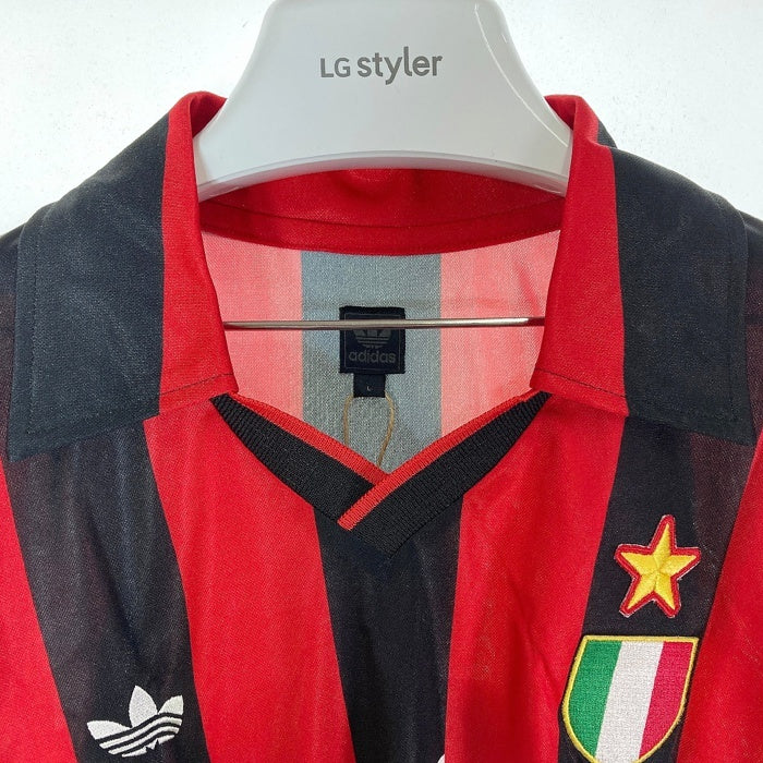 adidas アディダス ACミラン 92-93 ホーム ユニフォーム レッド×ブラック タグ付き sizeL 瑞穂店