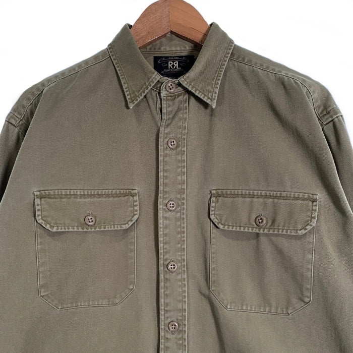 RRL ダブルアールエル ラルフローレン コットン ワークシャツ オリーブ Size M 福生店