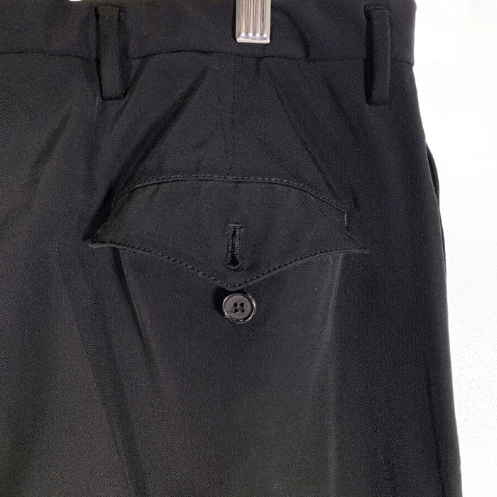 PRADA プラダ ボタンフライ ストレートスラックス トラウザー パンツ ブラック やや厚手 Size 48 福生店