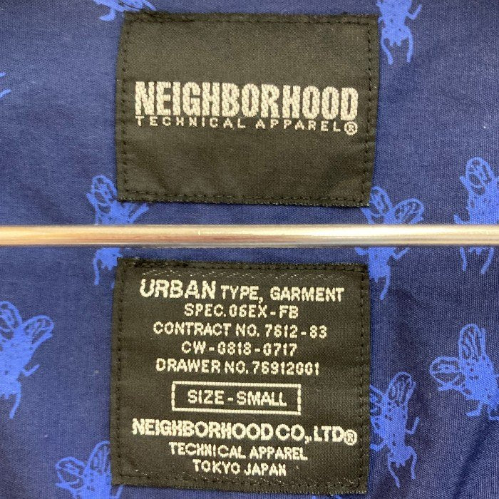 NEIGHBORHOOD ネイバーフッド  バグズ ハエ総柄 長袖シャツ ブルー sizeS 瑞穂店