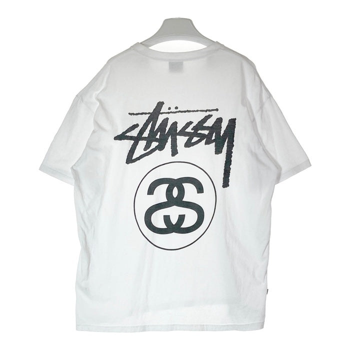 STUSSY ステューシー ビッグロゴ 両面プリント Tシャツ ホワイト sizeXL 瑞穂店