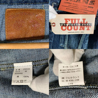 FULL COUNT フルカウント 2050-2101XX Fear Of Dark 3rd Denim Jaclet デニムトラッカージャケット 加工 インディゴ Size 42 福生店