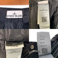 STONE ISLAND ストーンアイランド 22AW NYLON METAL IN ECONYL Front Zip Cargo Pants ナイロンメタル カーゴパンツ ブラック 77153169 Size W31 福生店