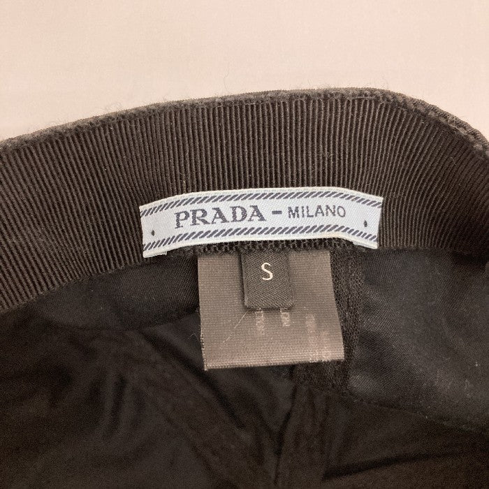 PRADA プラダ 1HC179 カナパ ベースボールキャップ 帽子 ブラック sizeS 瑞穂店