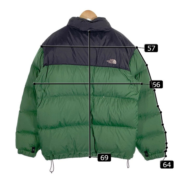 THE NORTH FACE ノースフェイス NUPTSE JACKET ヌプシ ダウンジャケット 700Fill グリーン ブラック 並行品 Size XL 福生店