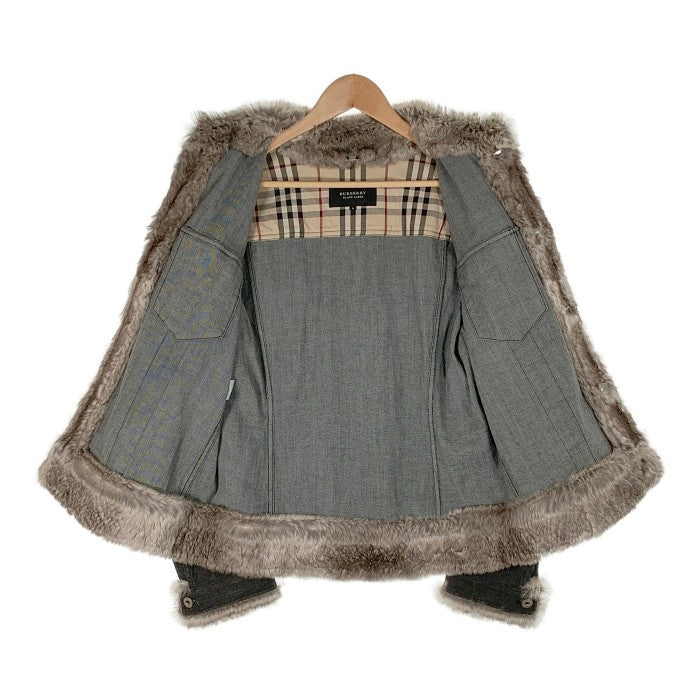 100％本物保証！ BURBERRY BLACK LABEL バーバリーブラックレーベル ラビット ジャケット・アウター