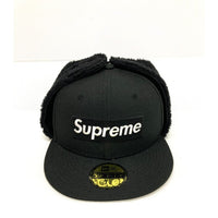 SUPREME シュプリーム 21AW New Era ニューエラ Earflap Box Logo New Era cap ボックスロゴ イヤーフラップ ボア キャップ ブラック size7 1/4 瑞穂店