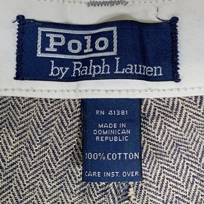 POLO by Ralph Lauren ポロラルフローレン ヘリンボーン コットン 2タック スラックス ベージュ Size 36×30 福生店