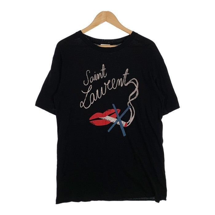 SAINT LAURENT PARIS サンローランパリ 17AW Smoking Lip Tee スモーキング リップ Tシャツ ブラック Size S 福生店