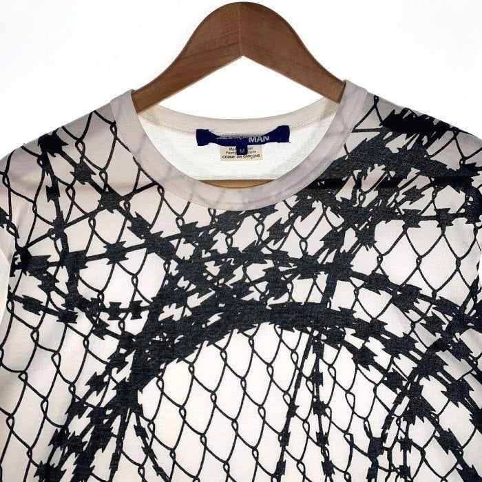 JUNYA WATANABE COMME des GARCONS MAN ジュンヤワタナベ コムデギャルソンオム 17SS 有刺鉄線 プリントTシャツ ホワイト WS-T002 Size M 福生店