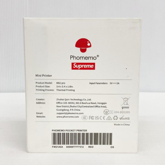 SUPREME シュプリーム 21AW Phomemo Pocket Printer フォメモ ポケットプリンター レッド 瑞穂店